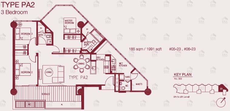 PA2 · 1,991 sqft floor plan