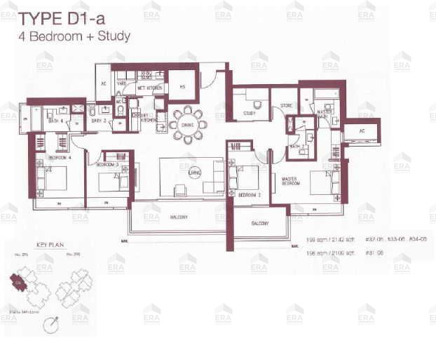 D1-a · 2,142 sqft floor plan
