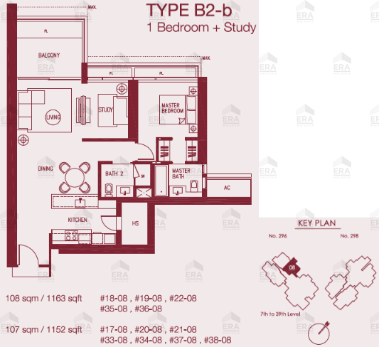 B2-b · 1,152 sqft floor plan