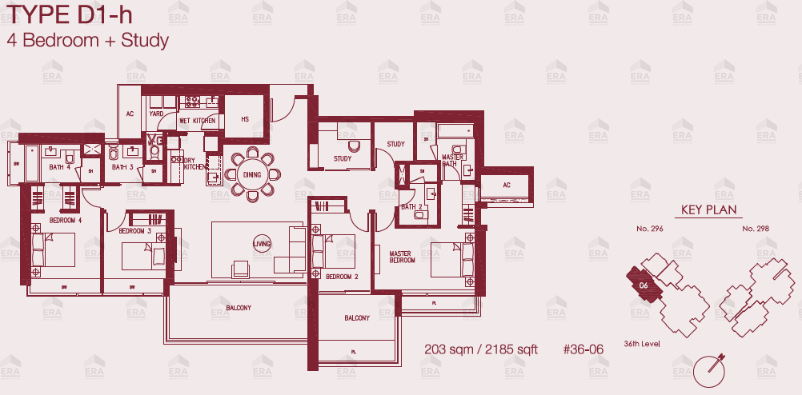 D1-h · 2,185 sqft floor plan