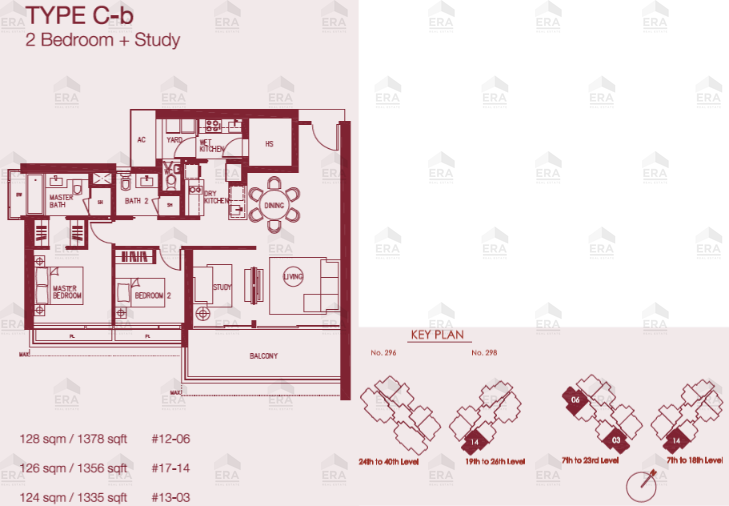 C-b · 1,378 sqft floor plan