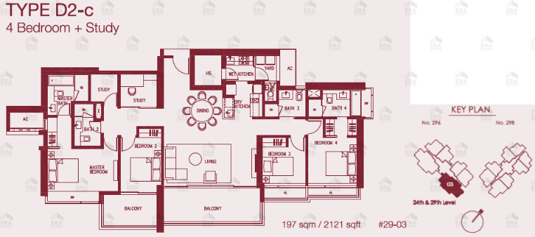 D2-c · 2,121 sqft floor plan