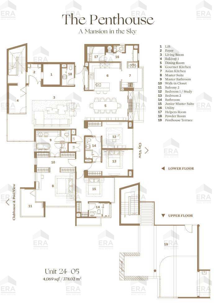 PH · 4,069 sqft floor plan
