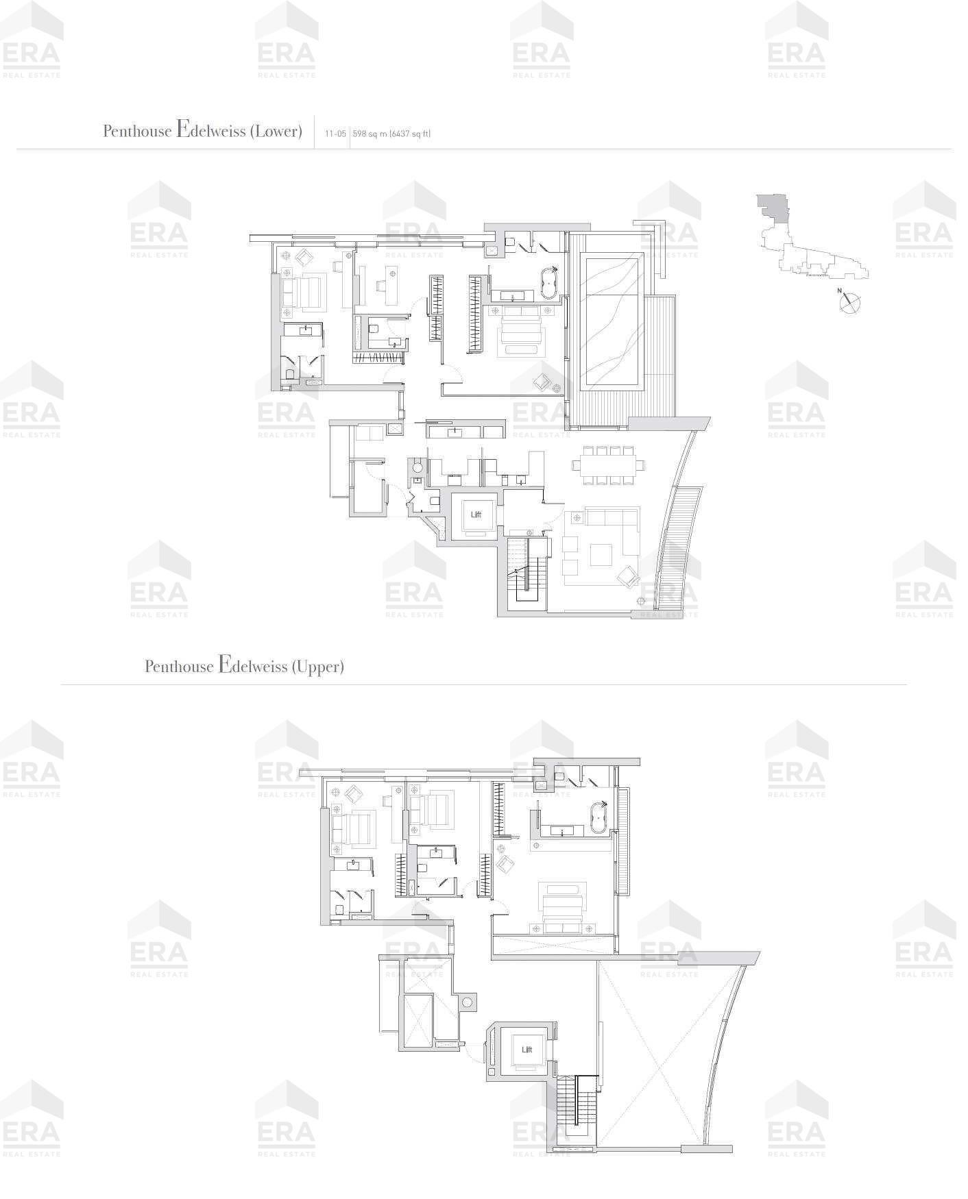 Penthouse Edelweiss · 6,609 sqft floor plan