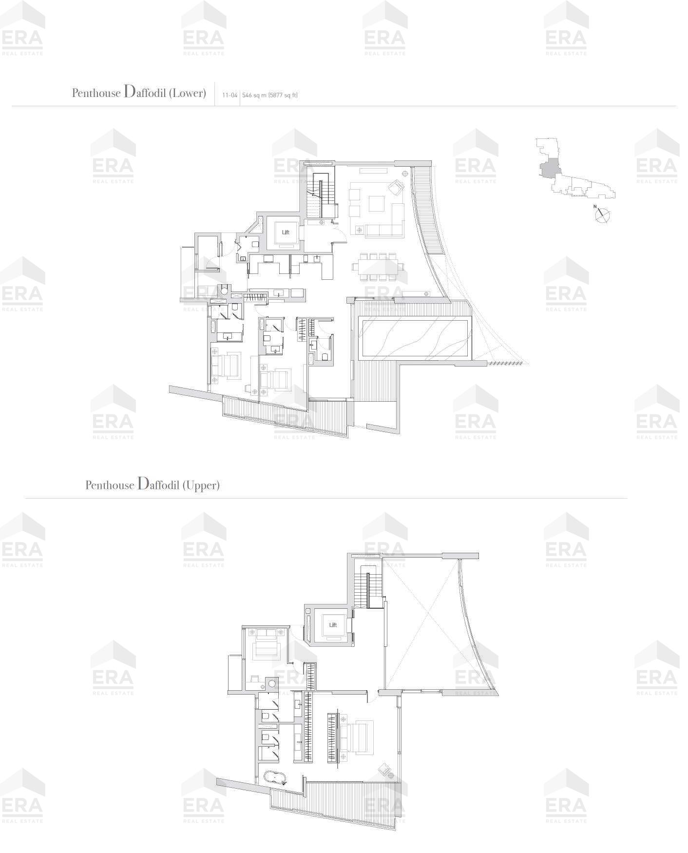 Penthouse Daffodil · 5,964 sqft floor plan