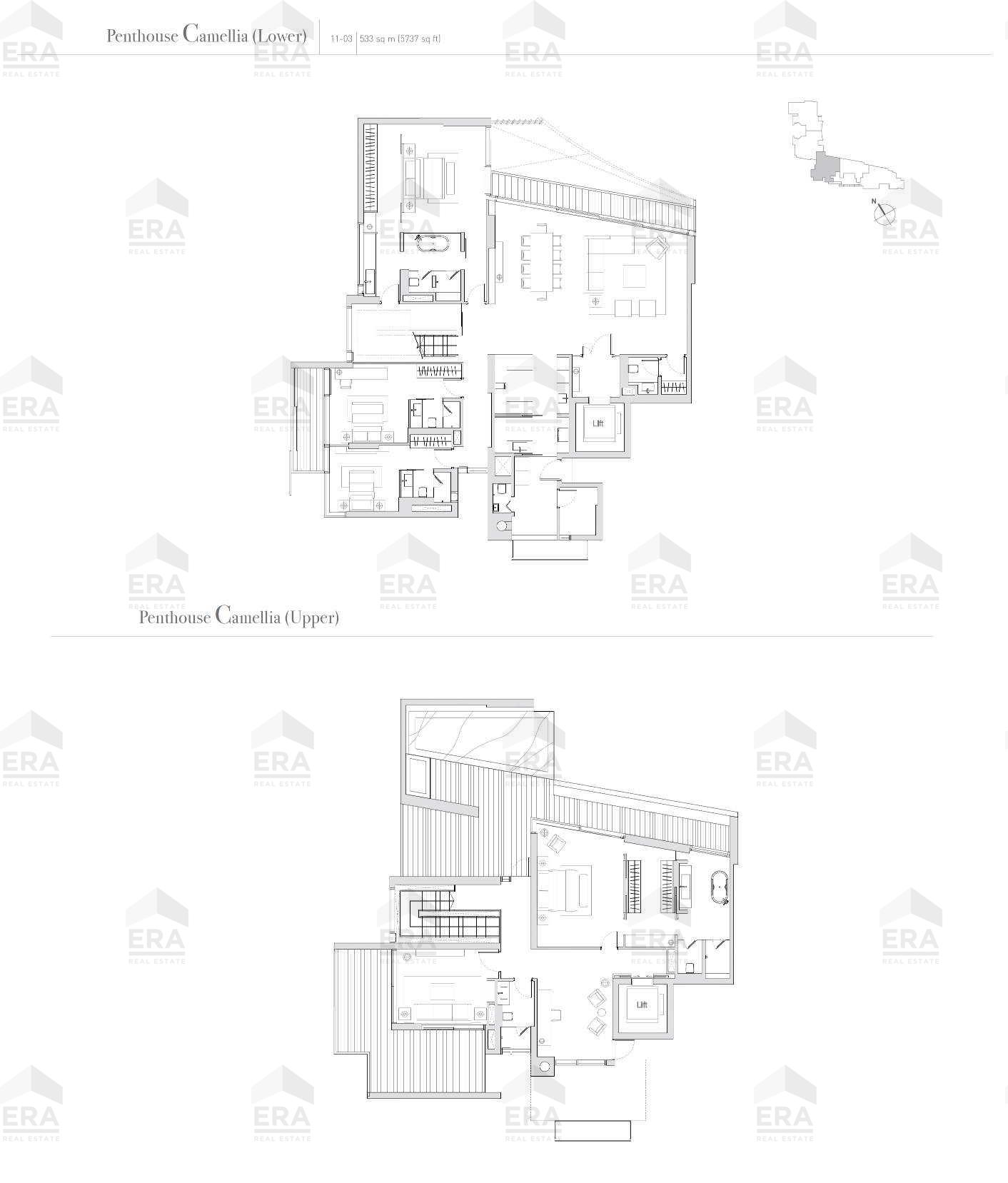 Penthouse Camellia · 5,802 sqft floor plan