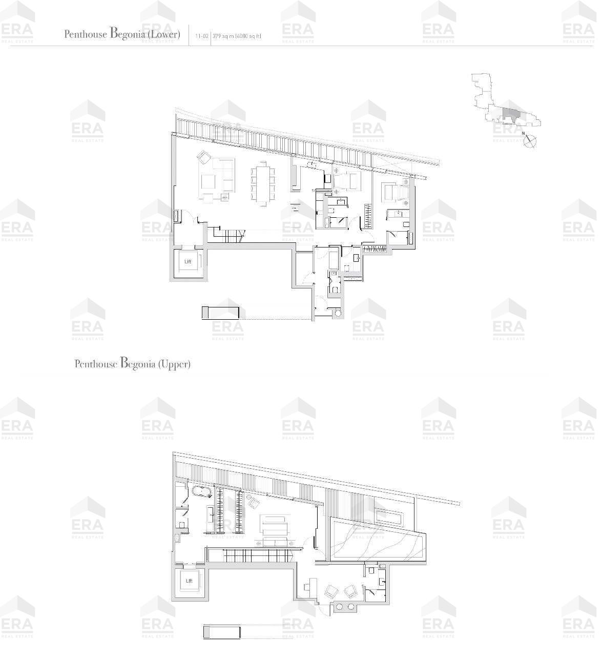 Penthouse Begonia · 4,221 sqft floor plan