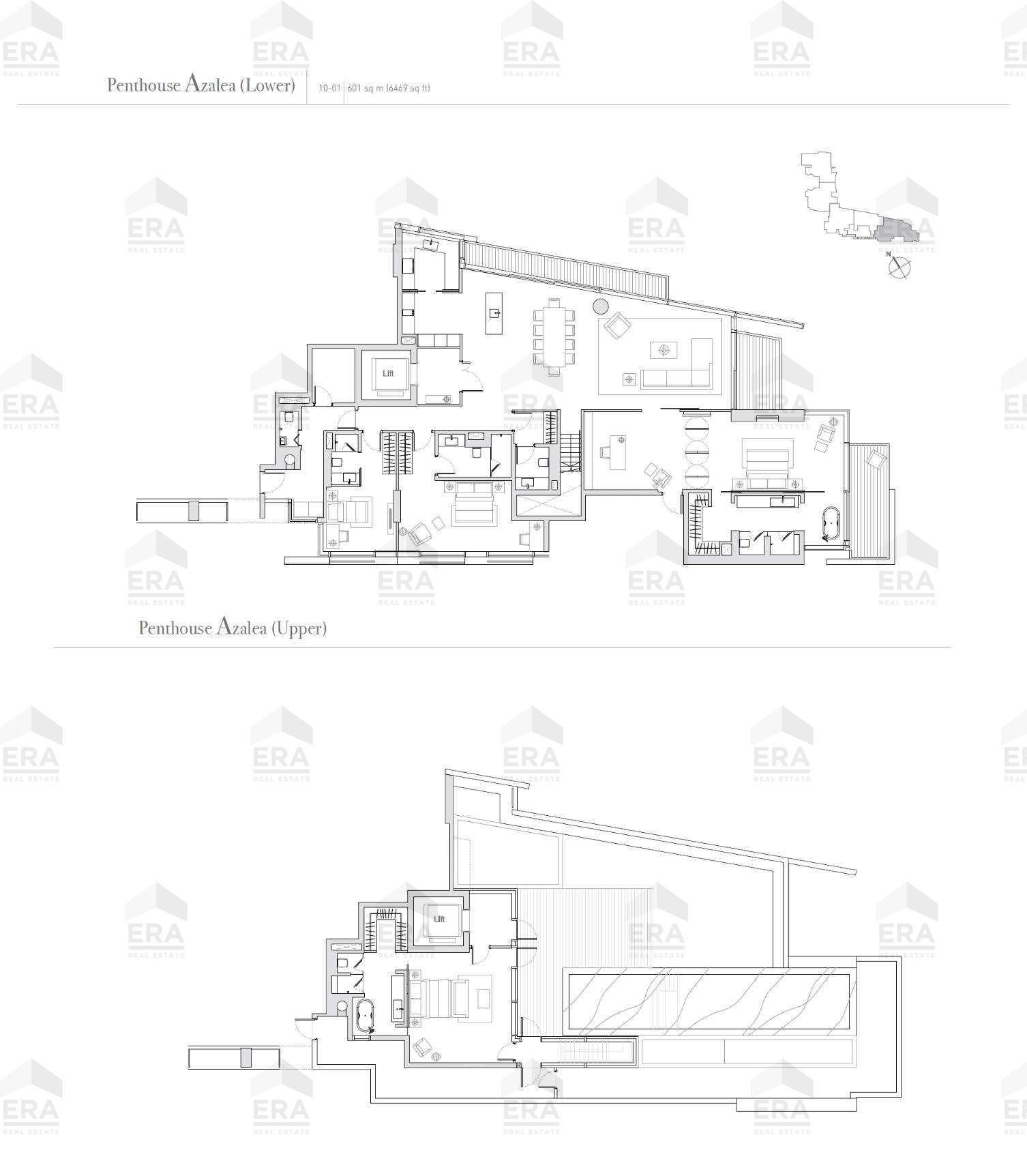 Penthouse Azalea · 6,469 sqft floor plan
