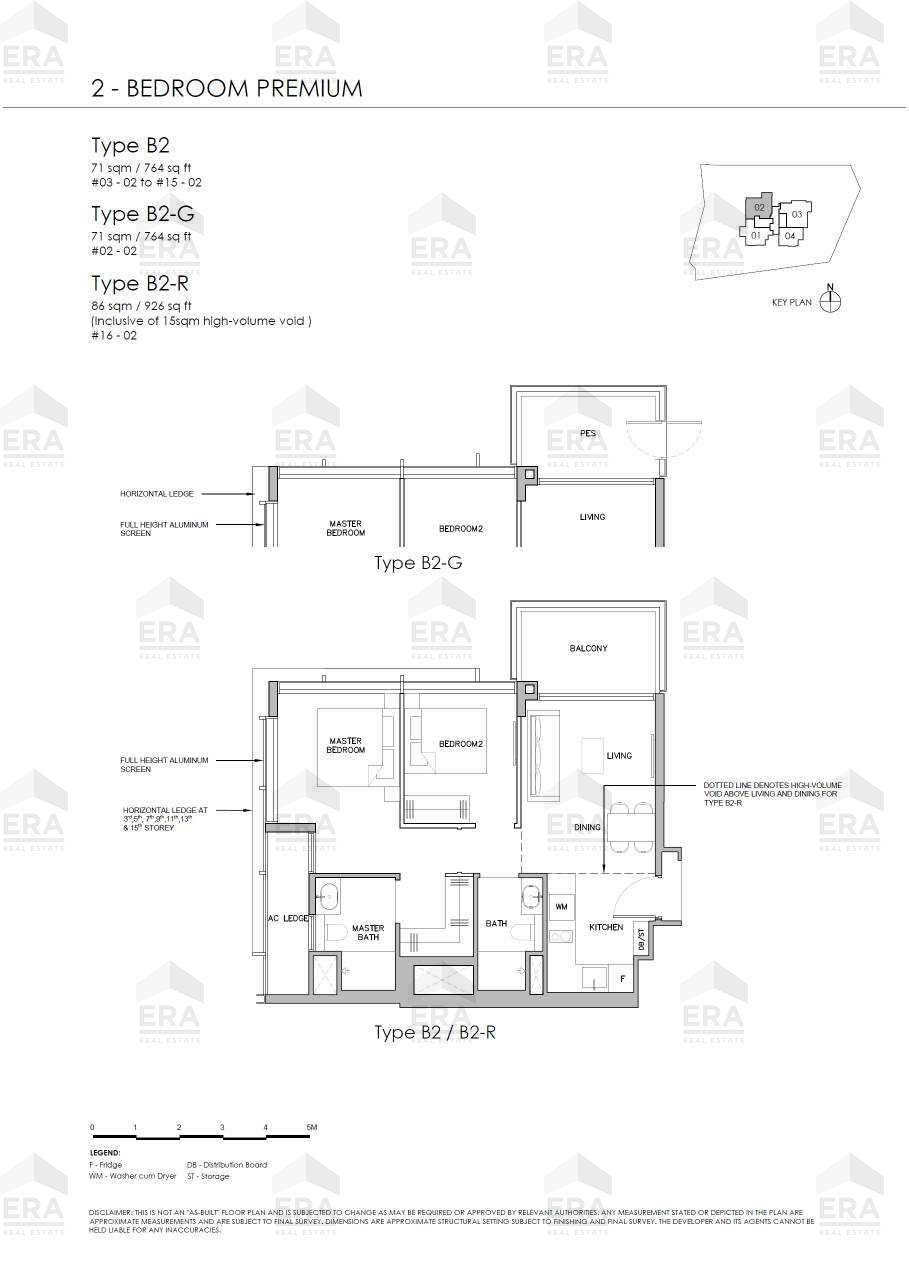 B2-R · 926 sqft floor plan