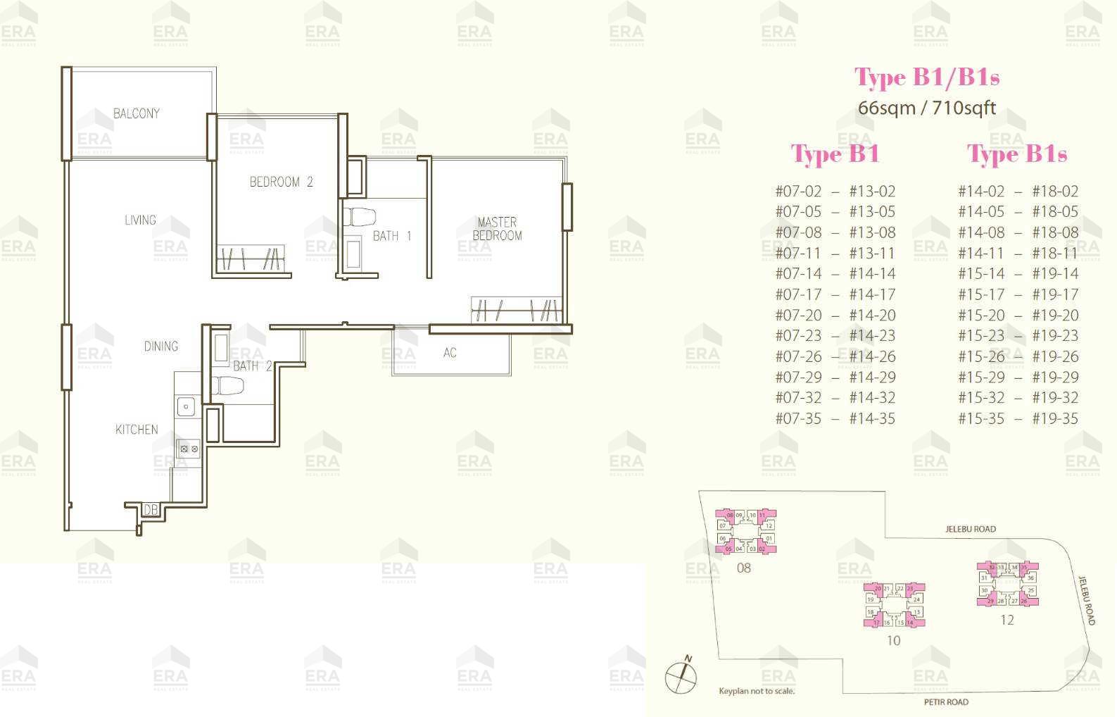 B1s · 710 sqft floor plan
