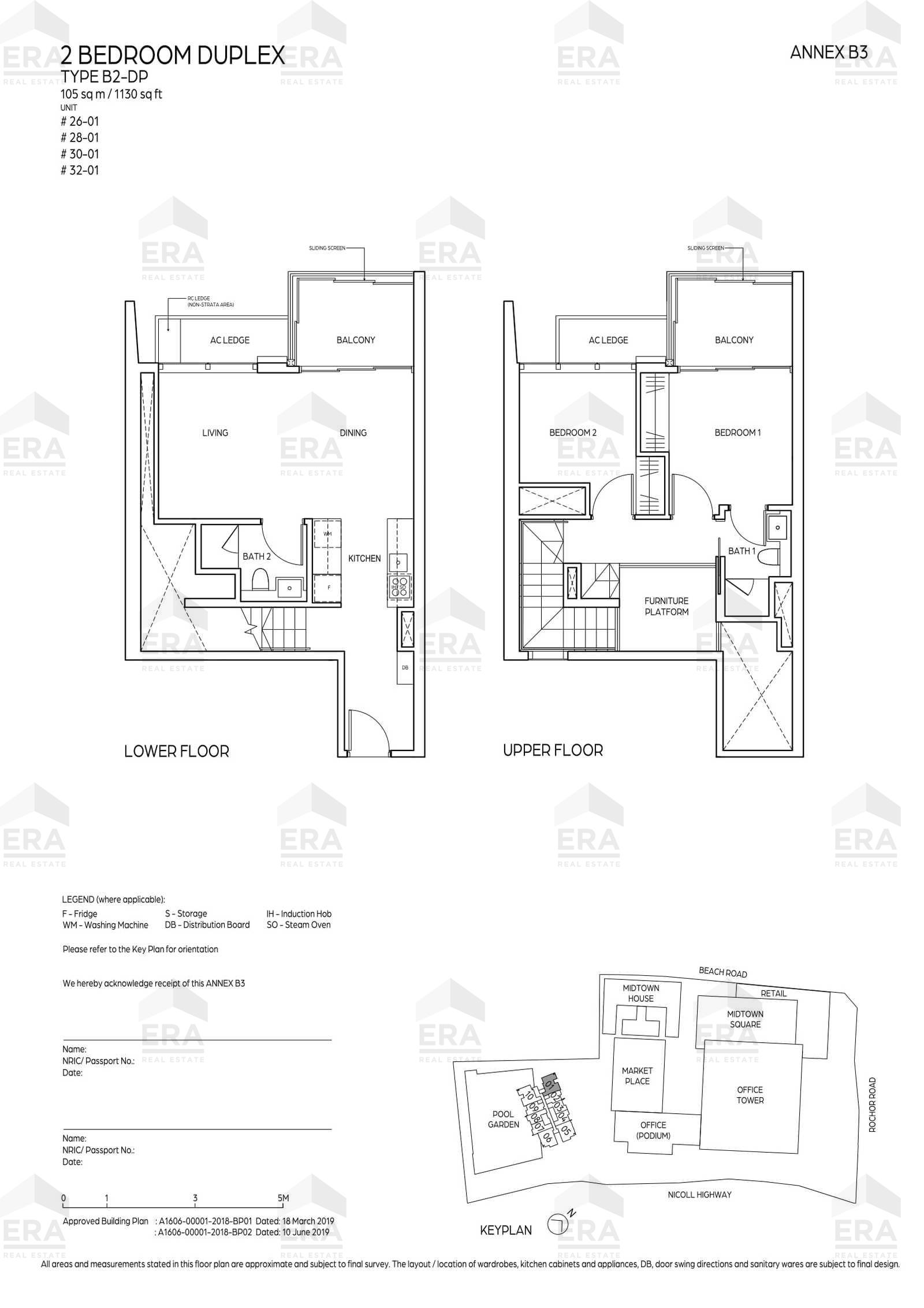 B2-DP · 1,130 sqft floor plan
