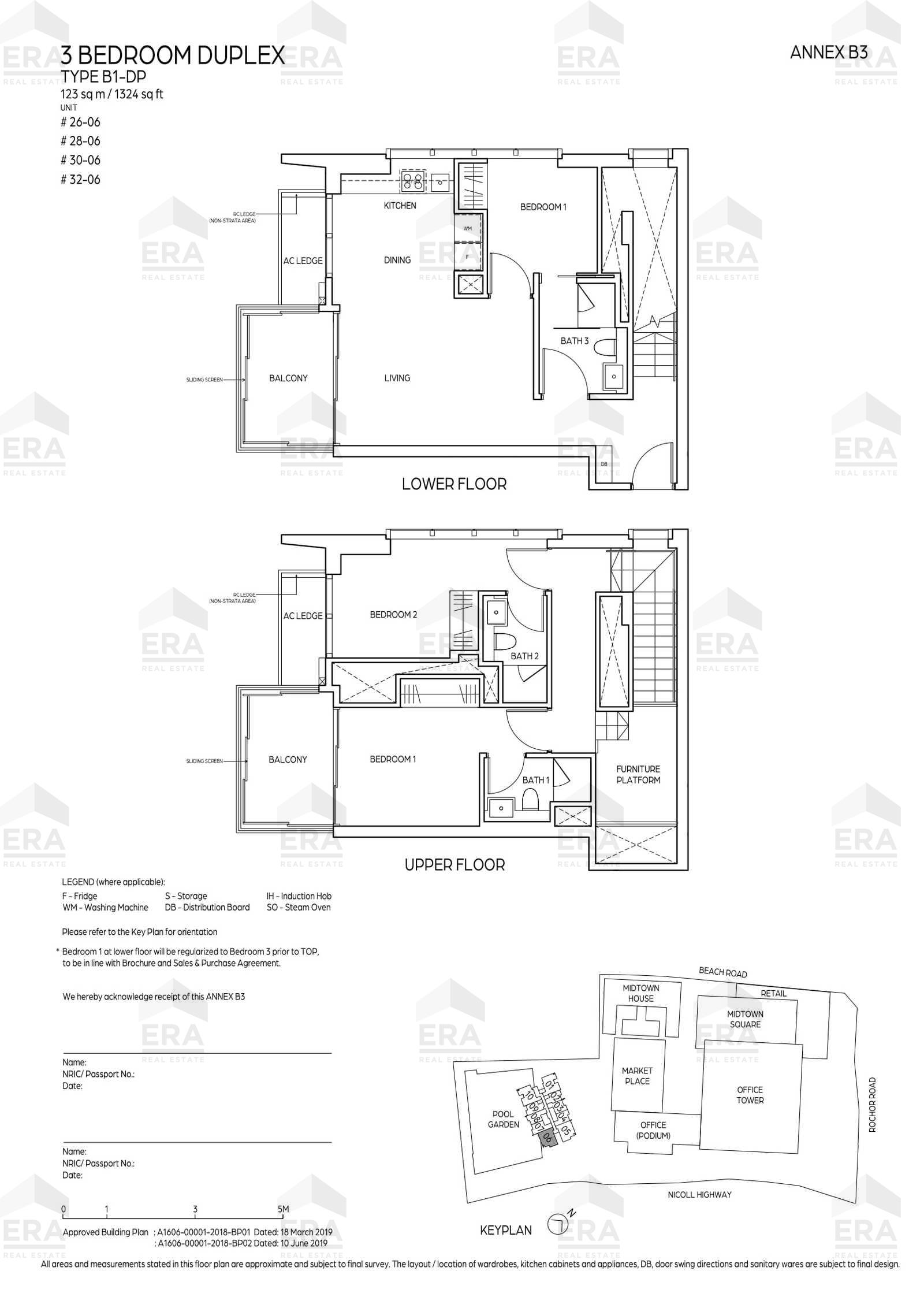 B1-DP · 1,324 sqft floor plan