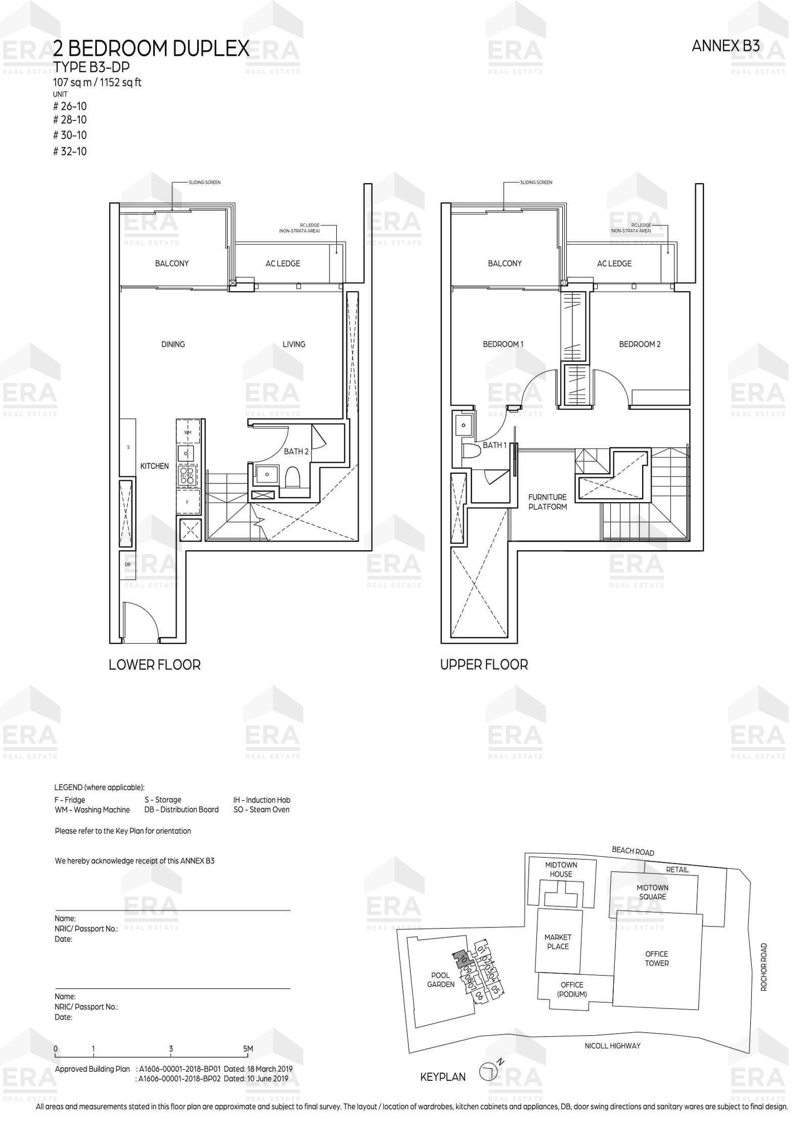 B3-DP · 1,152 sqft floor plan