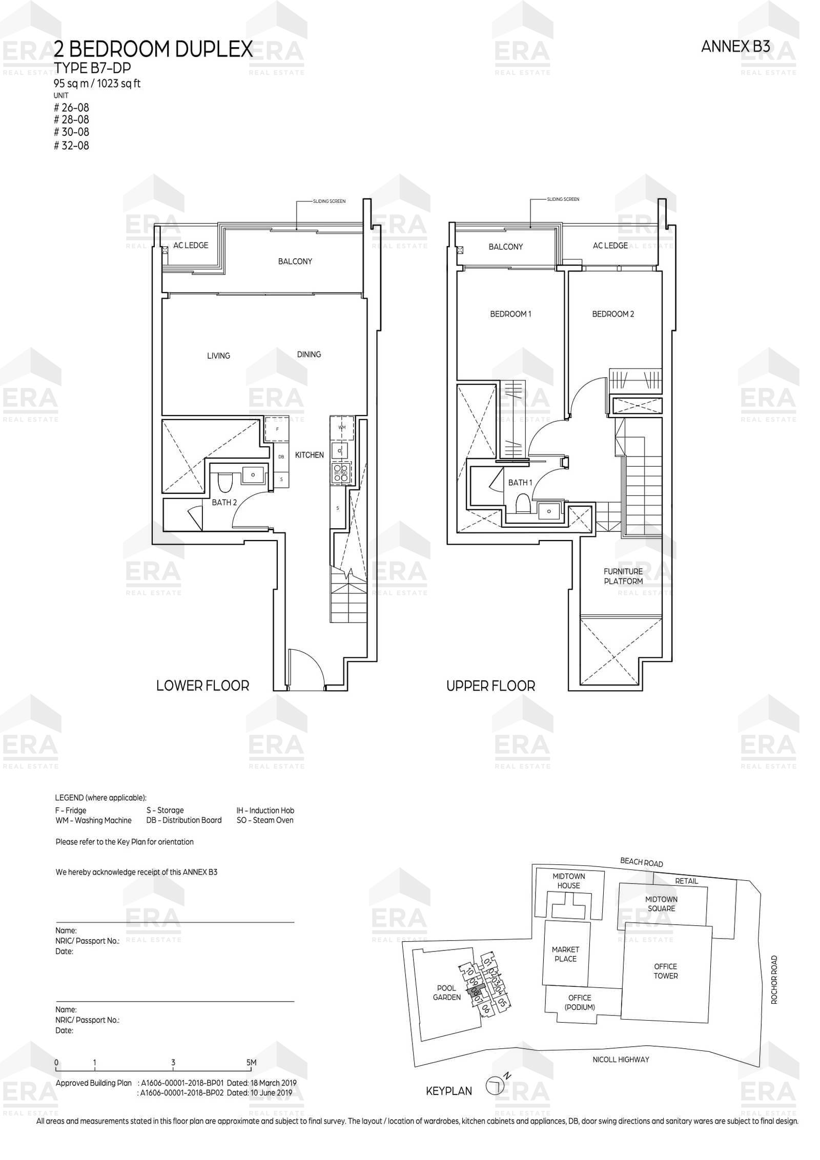 B7-DP · 1,023 sqft floor plan