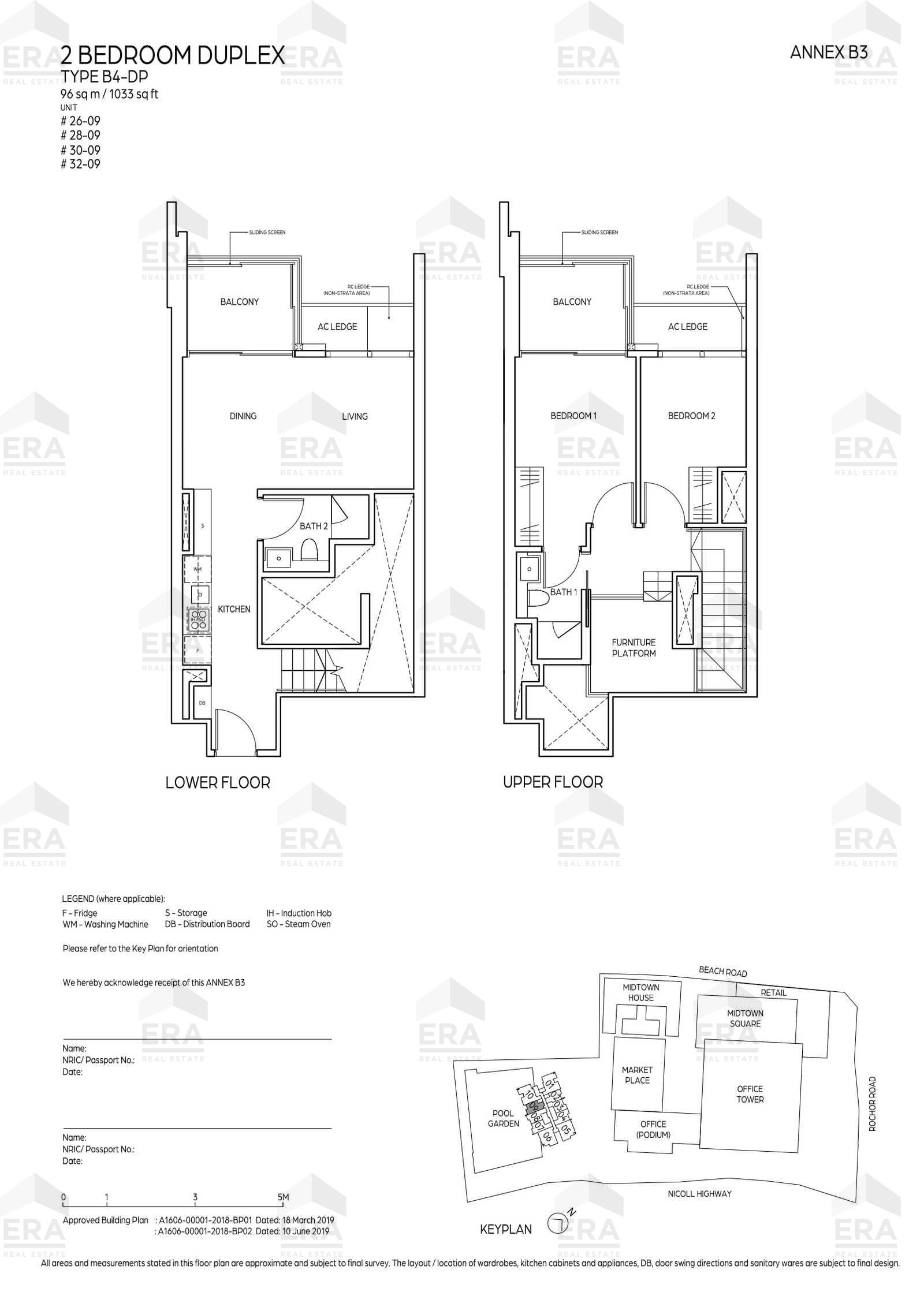 B4-DP · 1,033 sqft floor plan