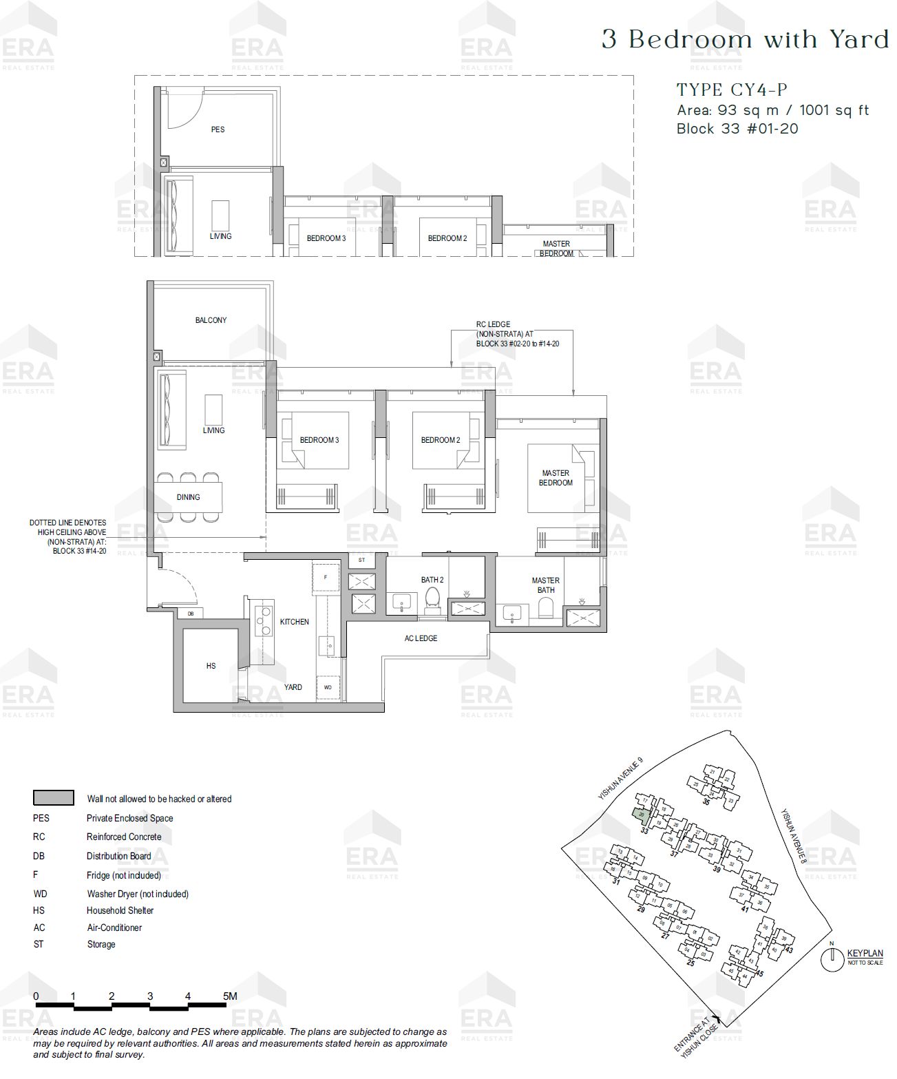 CY4-P · 1,001 sqft floor plan