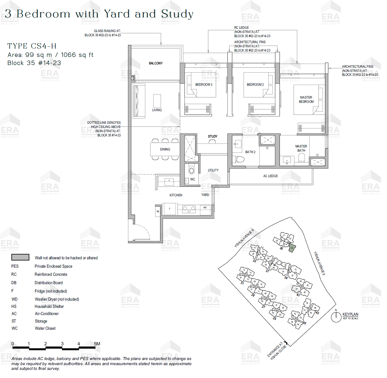 CS4-H · 1,066 sqft floor plan
