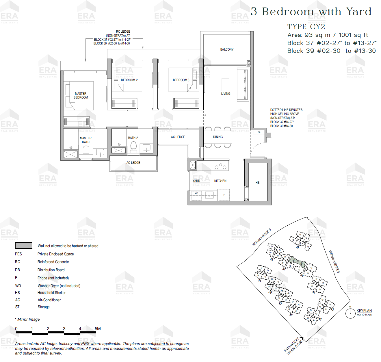 CY2 · 1,001 sqft floor plan