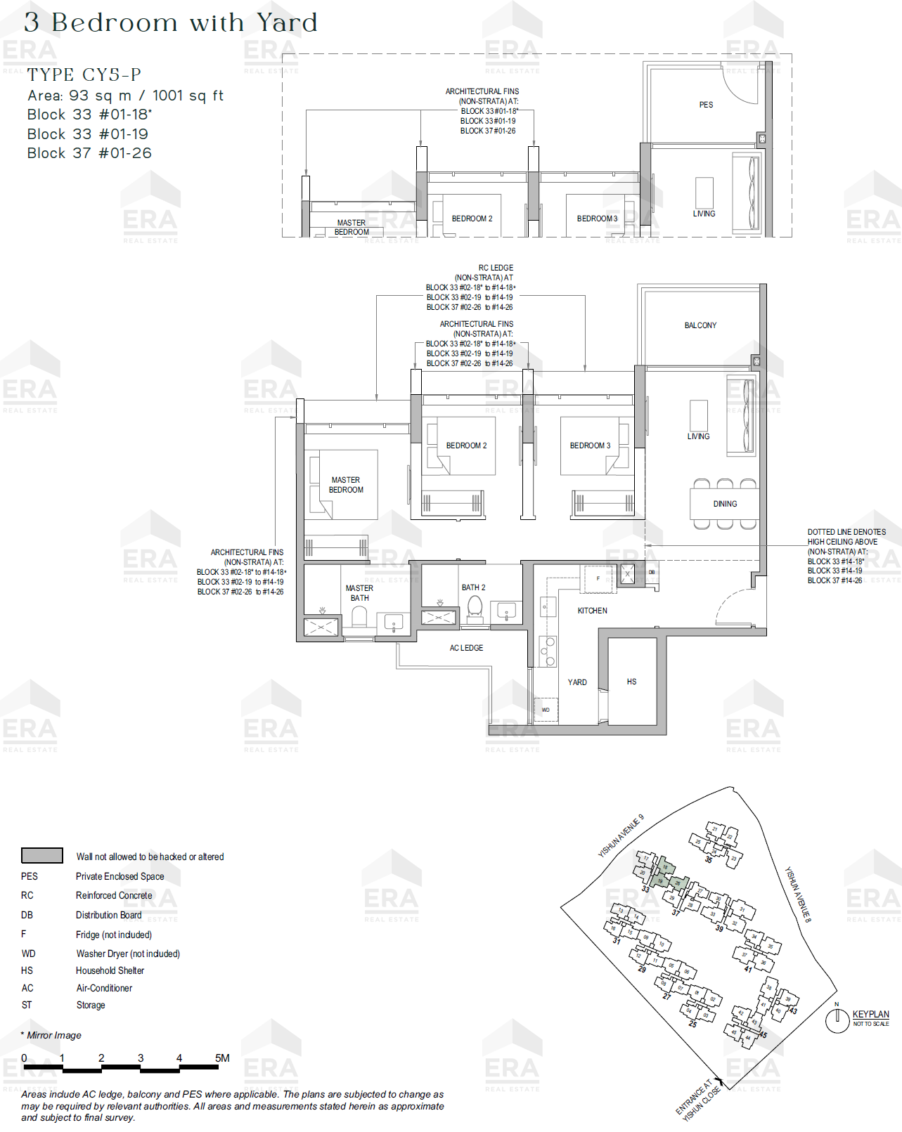 CY5-P · 1,001 sqft floor plan