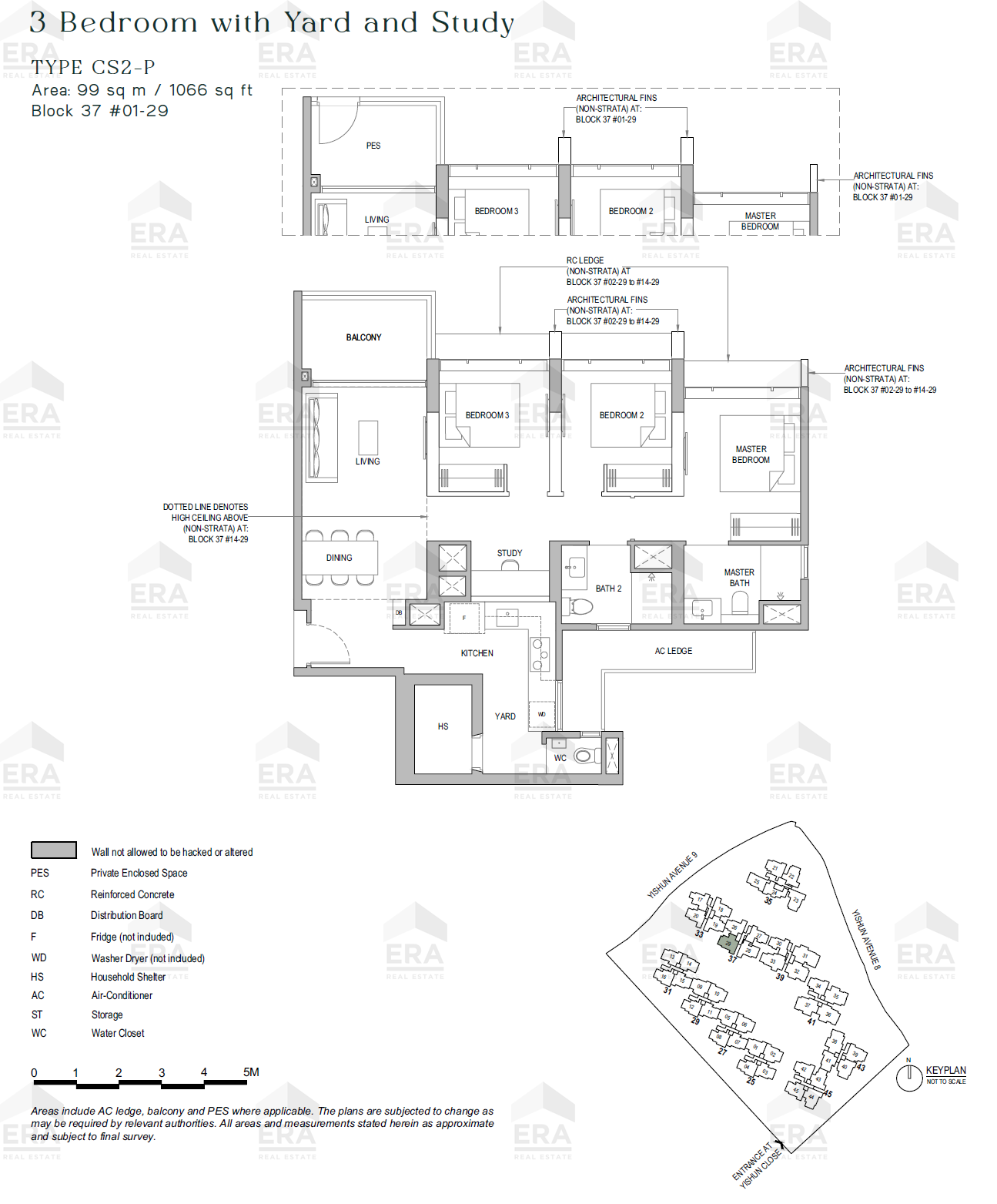 CS2-P · 1,066 sqft floor plan