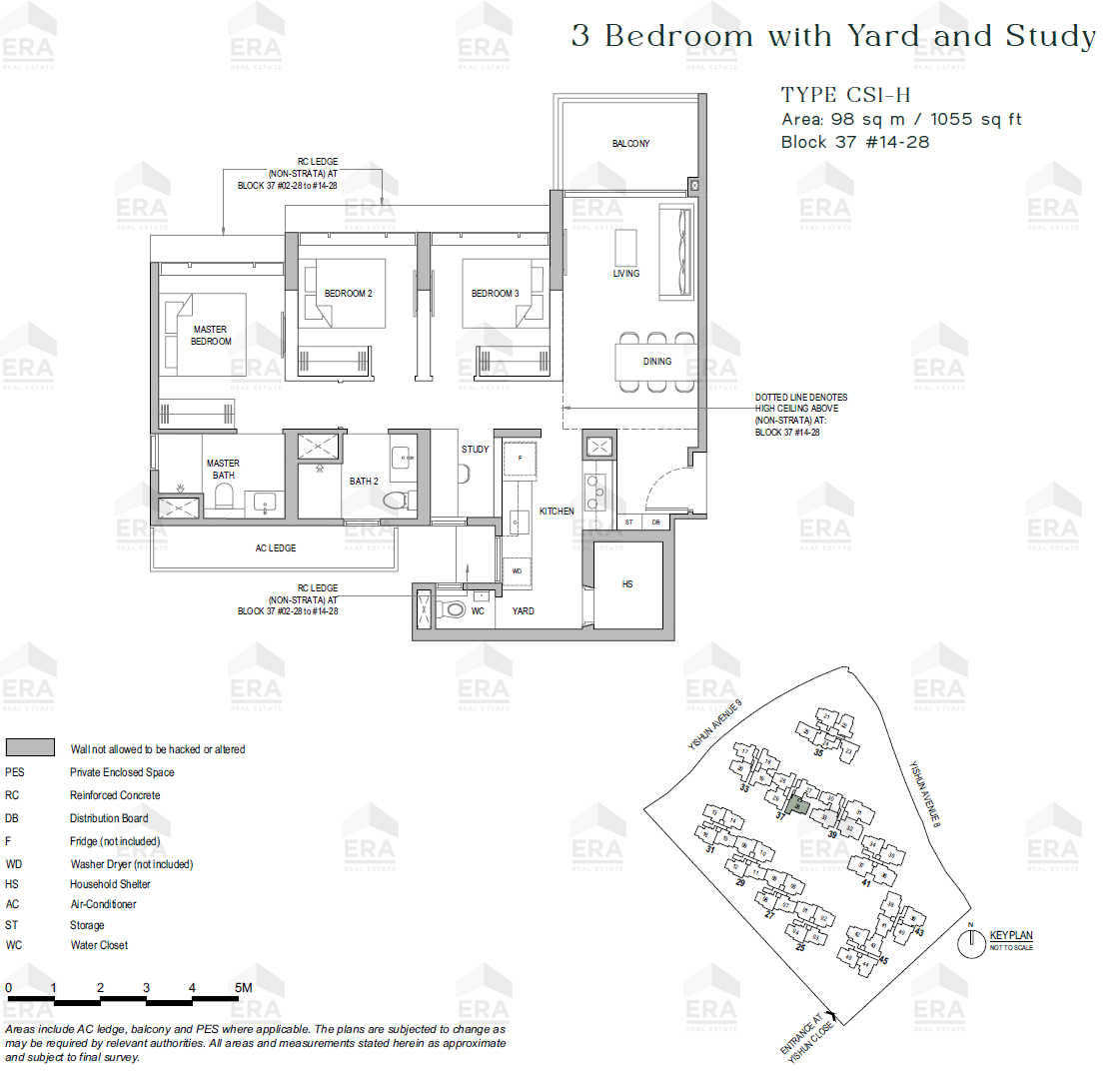 CS1-H · 1,055 sqft floor plan