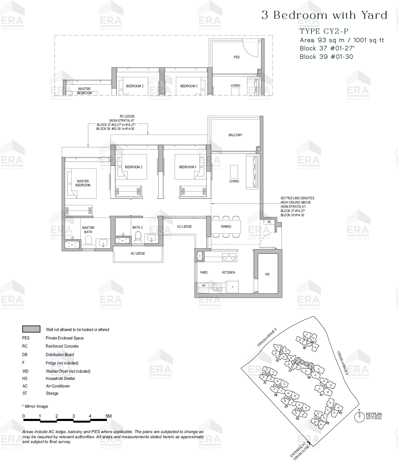 CY2-P · 1,001 sqft floor plan