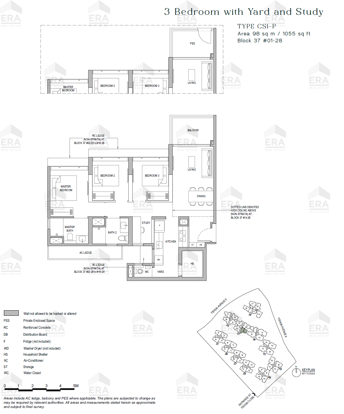 CS1-P · 1,055 sqft floor plan
