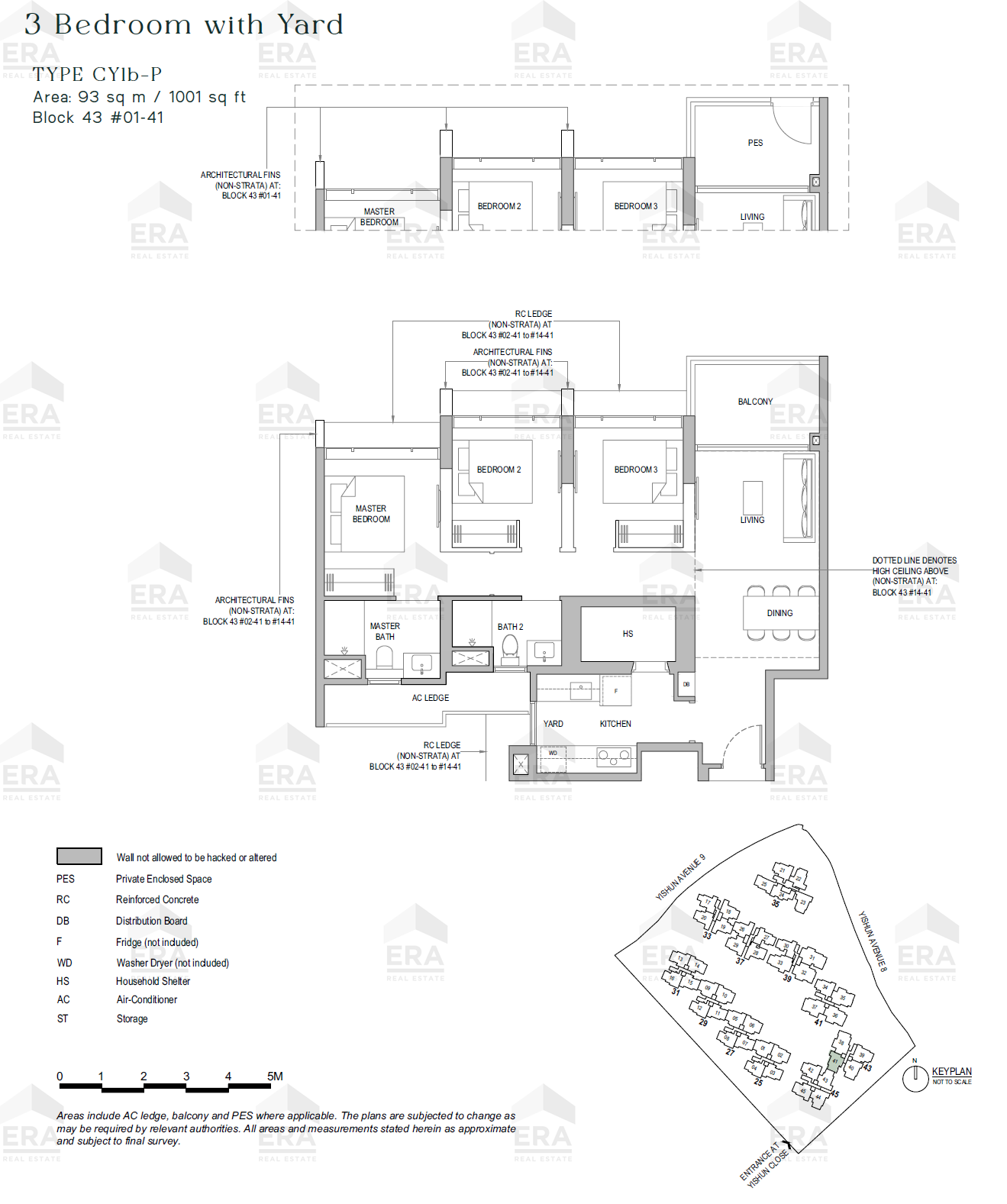 CY1b-P · 1,001 sqft floor plan