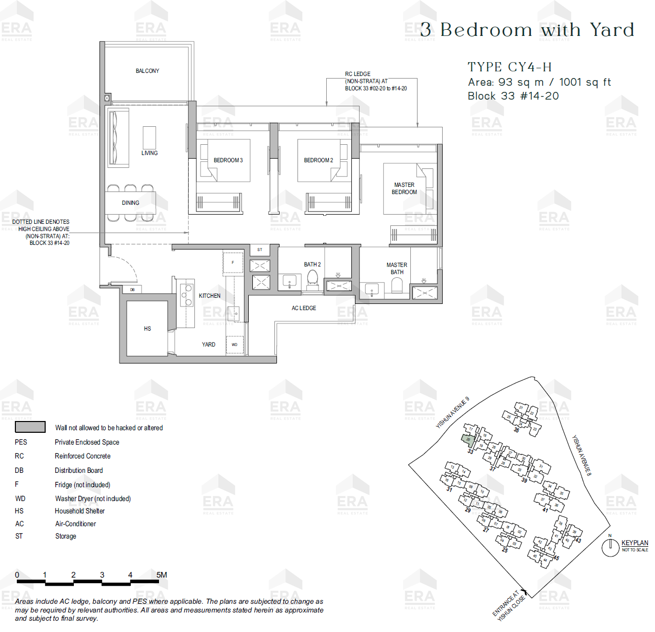 CY4-H · 1,001 sqft floor plan