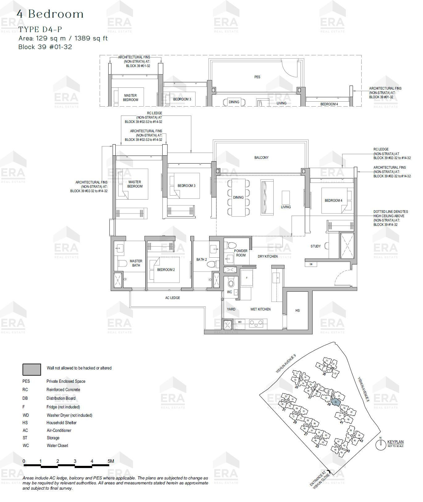 D4-P · 1,389 sqft floor plan