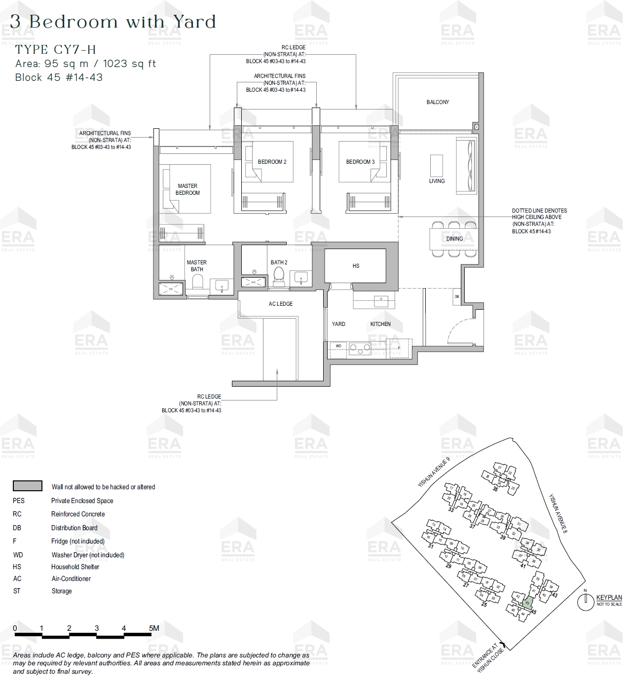 CY7-H · 1,023 sqft floor plan