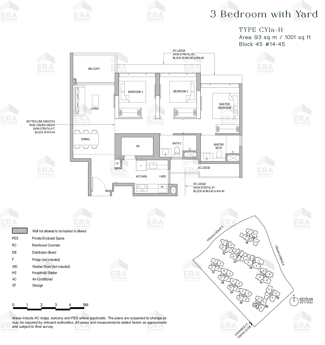 CY1a-H · 1,001 sqft floor plan