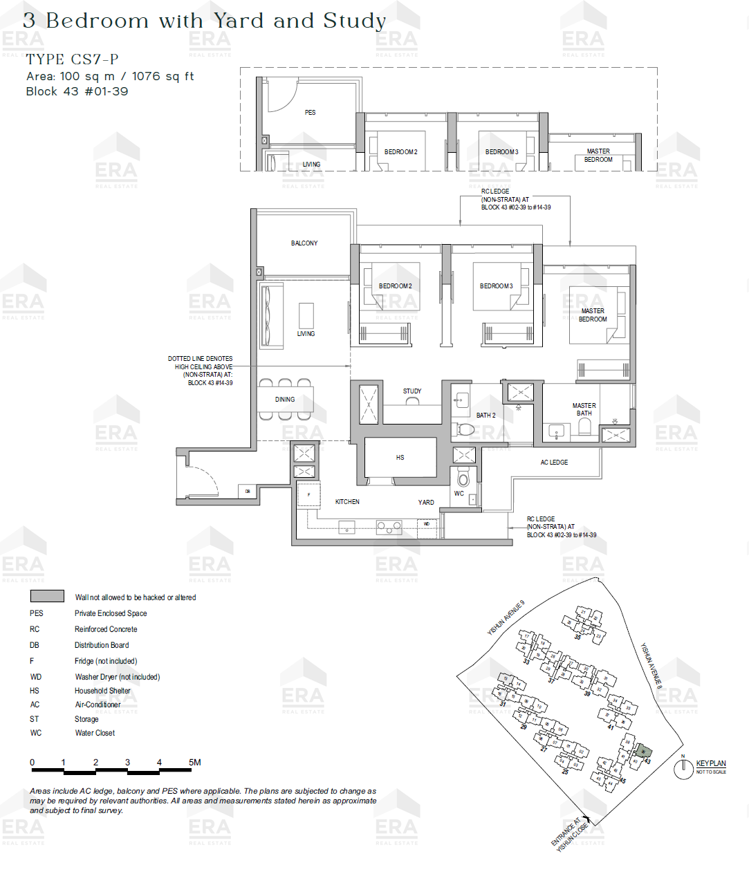 CS7-P · 1,076 sqft floor plan