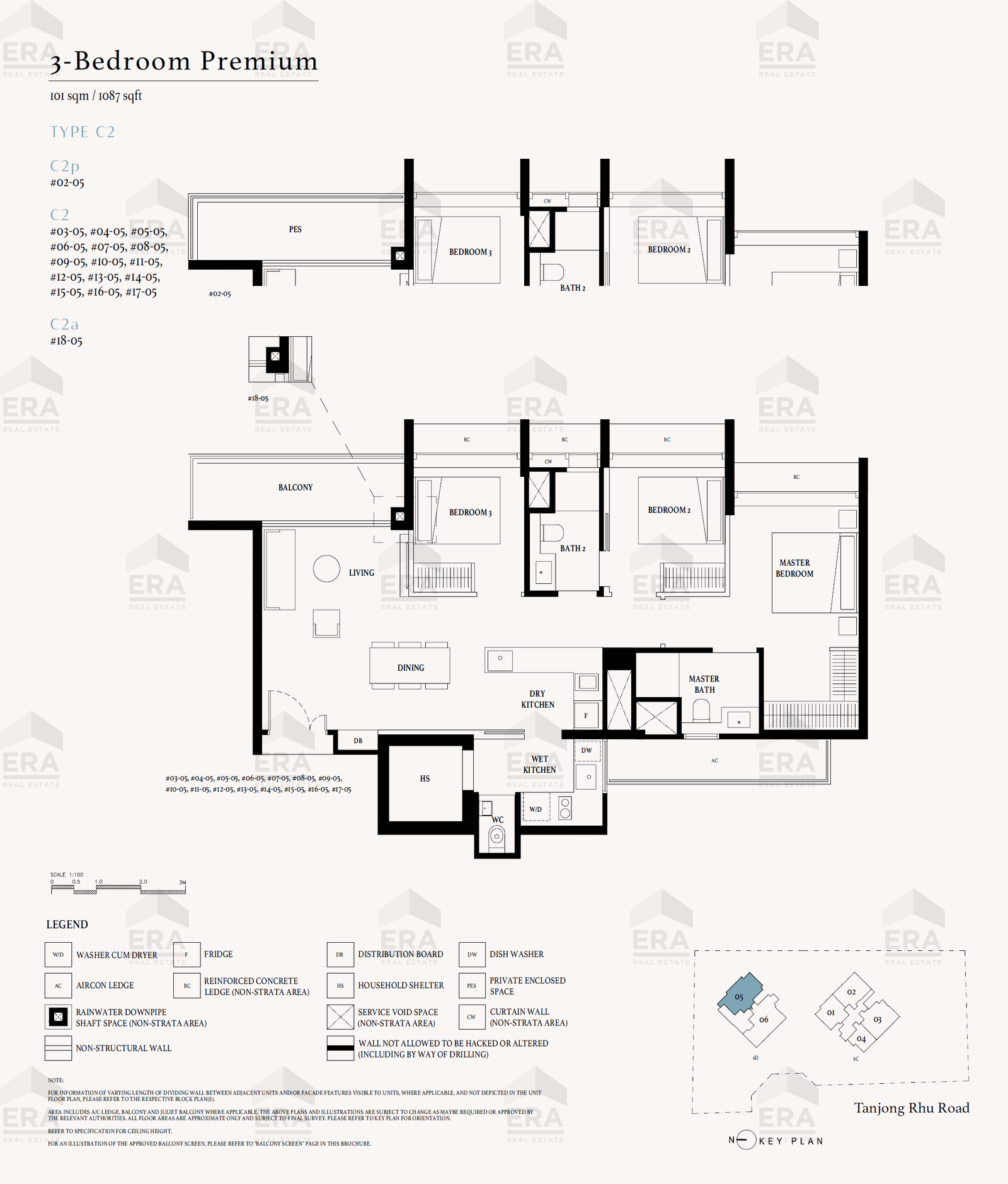 C2a · 1,087 sqft floor plan