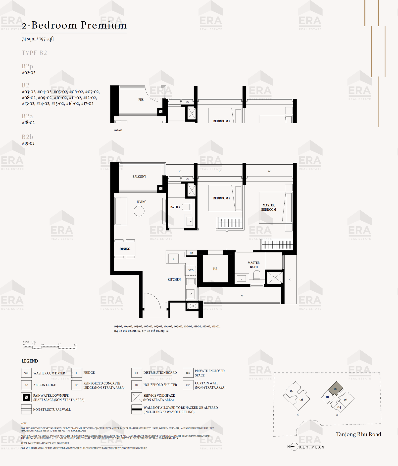 B2a · 797 sqft floor plan