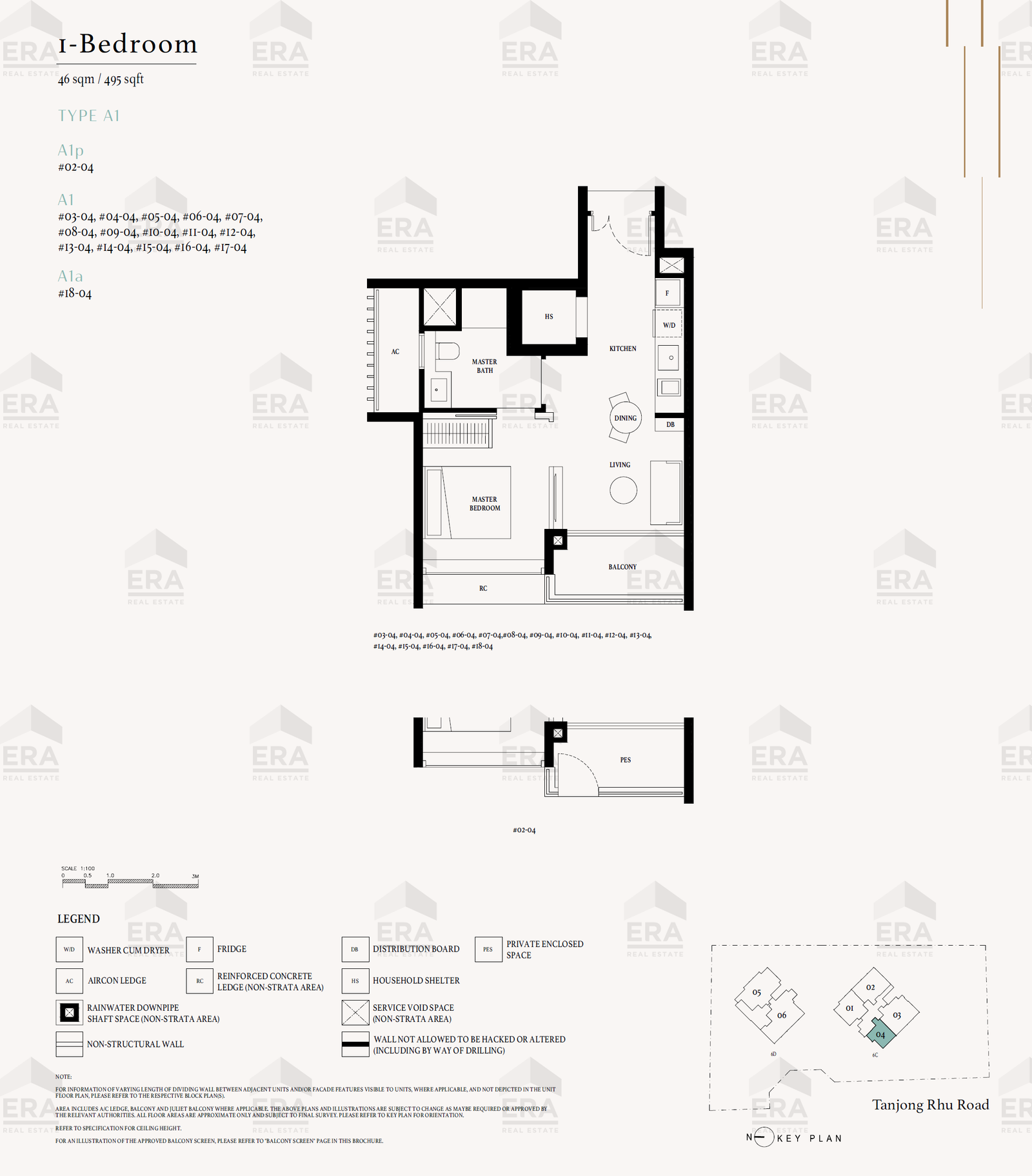 A1p · 495 sqft floor plan