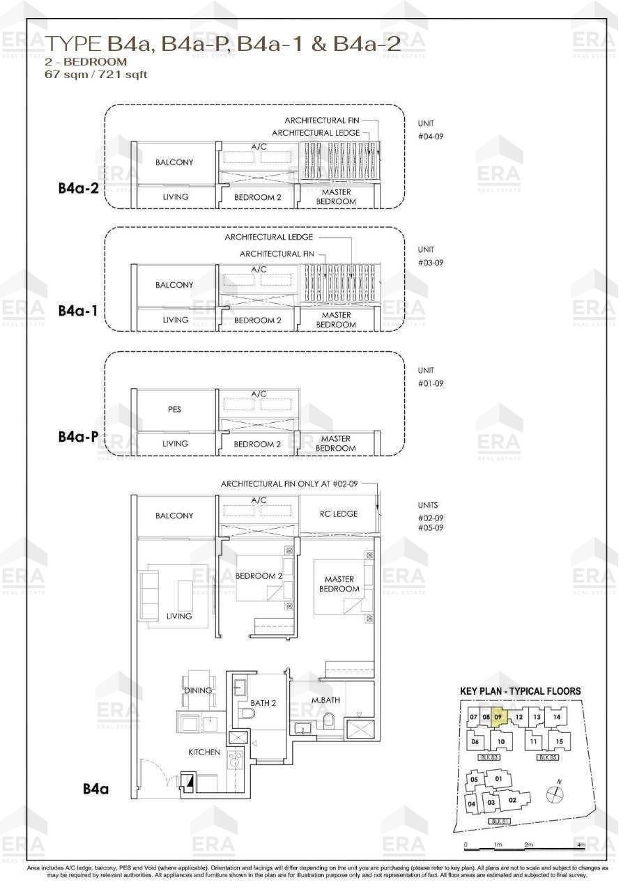 B4a-2 · 721 sqft floor plan