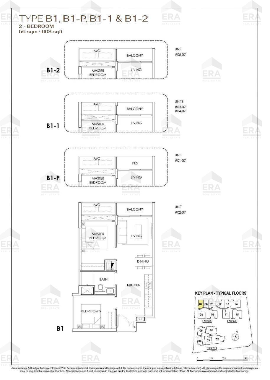 B1 · 603 sqft floor plan
