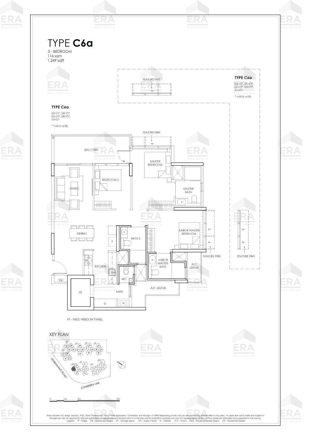 C6a · 1,249 sqft floor plan
