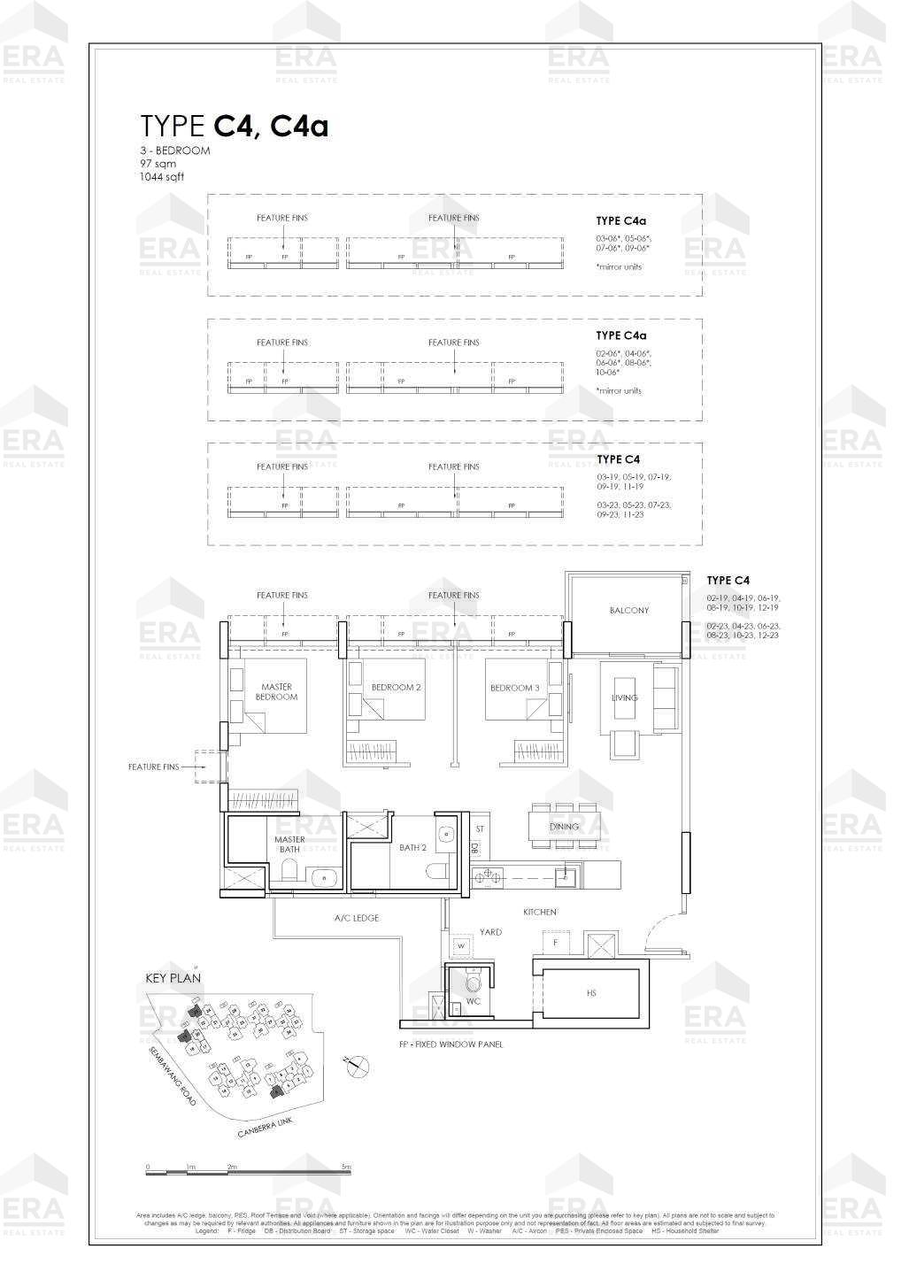 C4a · 1,044 sqft floor plan