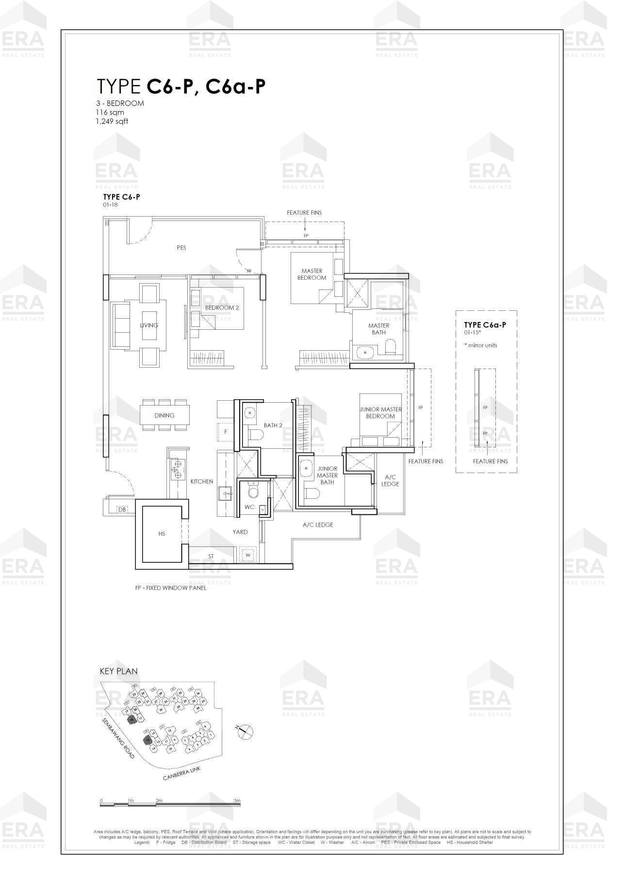 C6a-P · 1,249 sqft floor plan