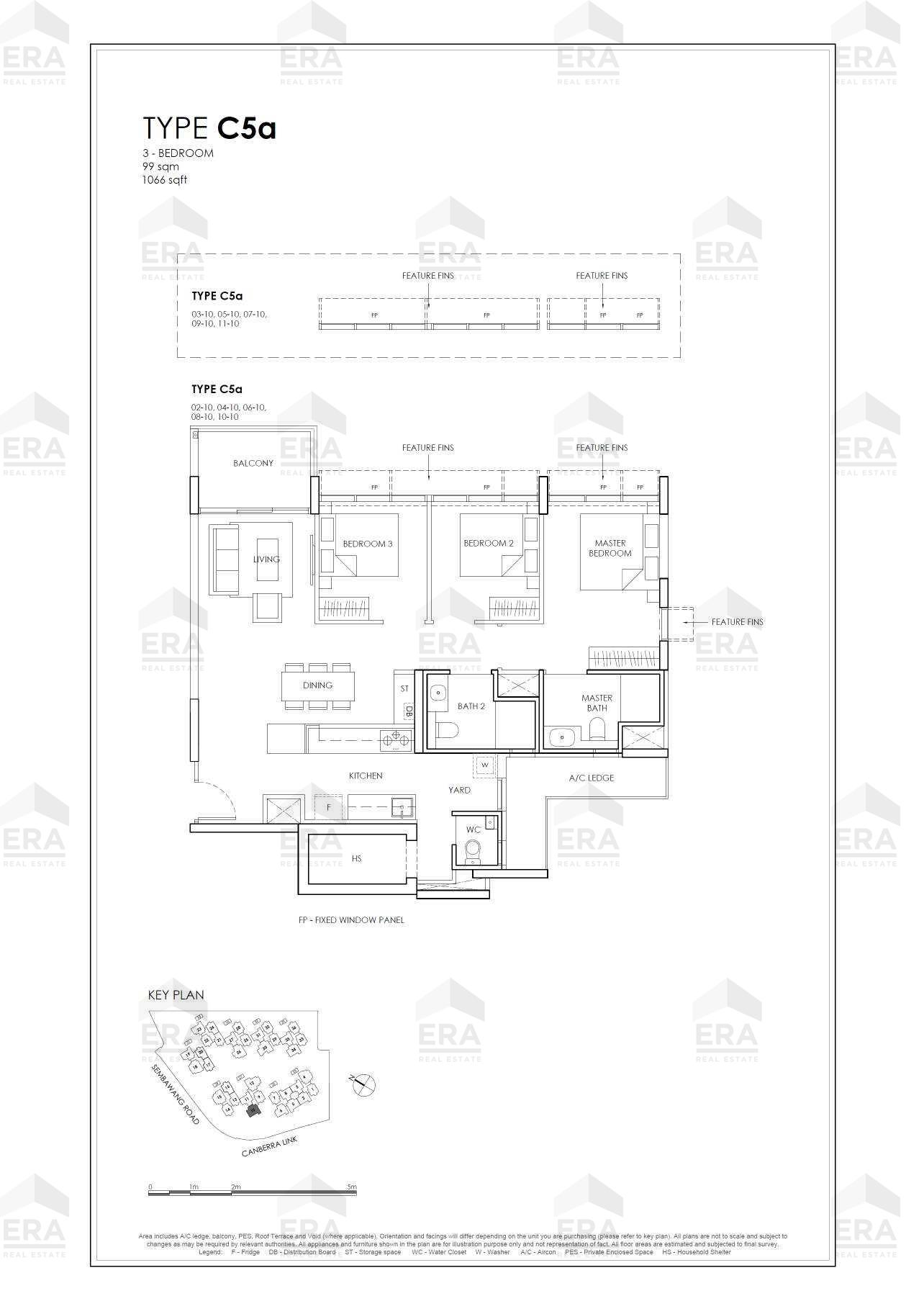 C5a · 1,066 sqft floor plan