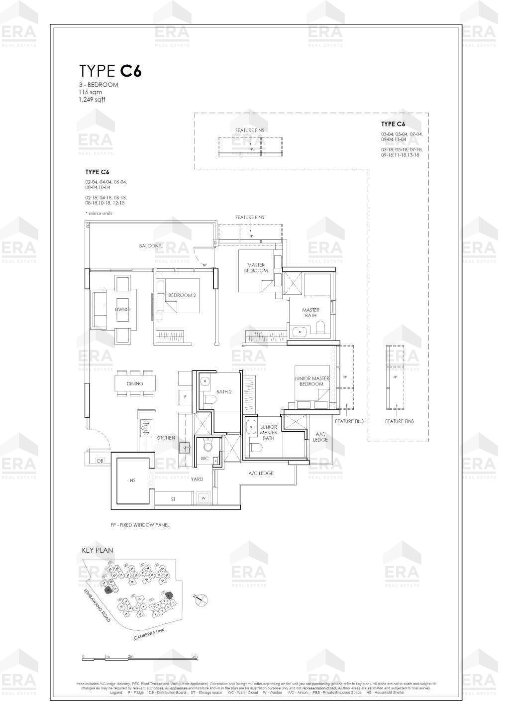 C6 · 1,249 sqft floor plan