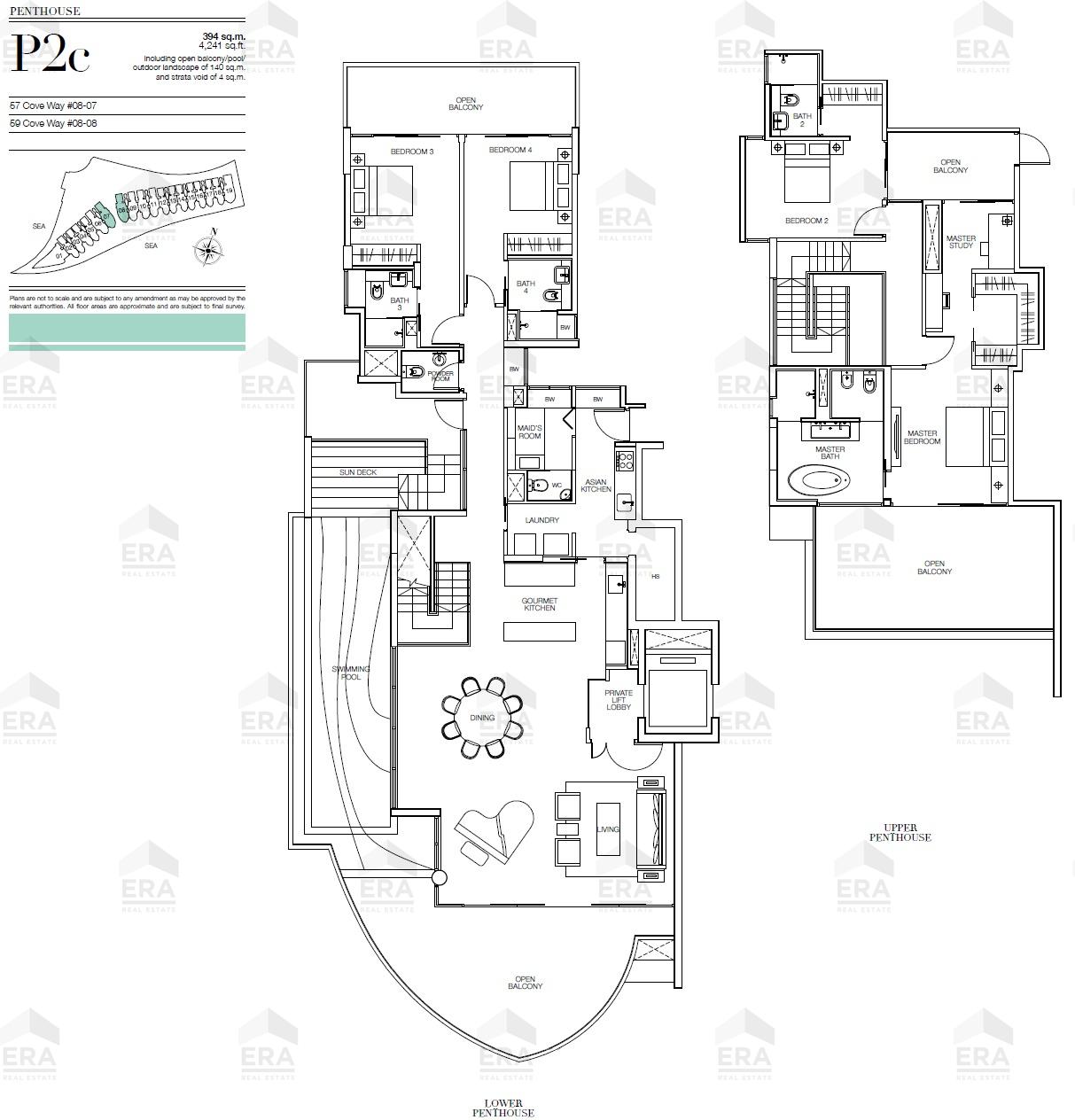 P2c · 4,241 sqft floor plan