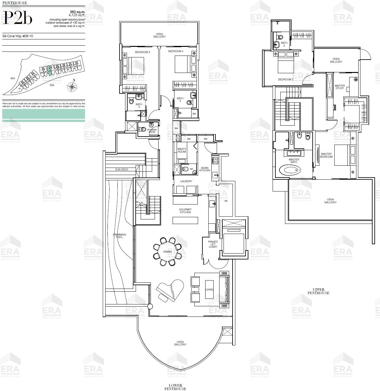 P2b · 4,123 sqft floor plan
