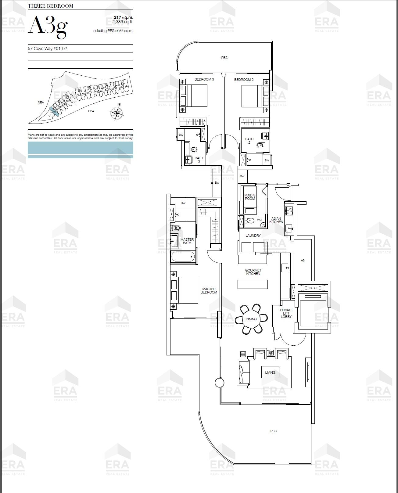 A3g · 2,336 sqft floor plan