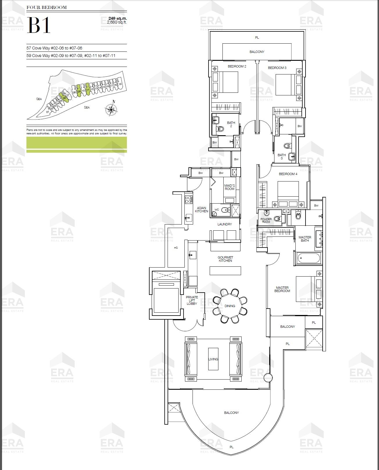 B1 · 2,680 sqft floor plan