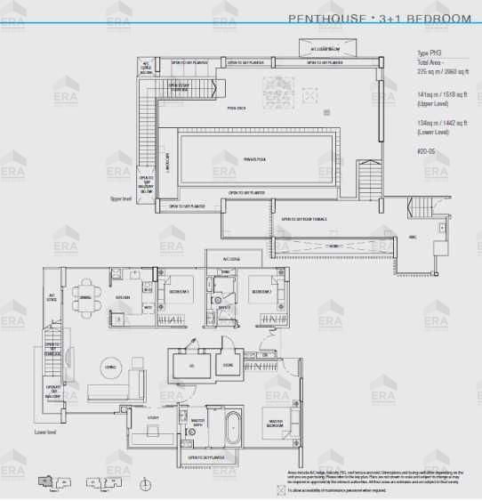 PH 3 · 2,960 sqft floor plan