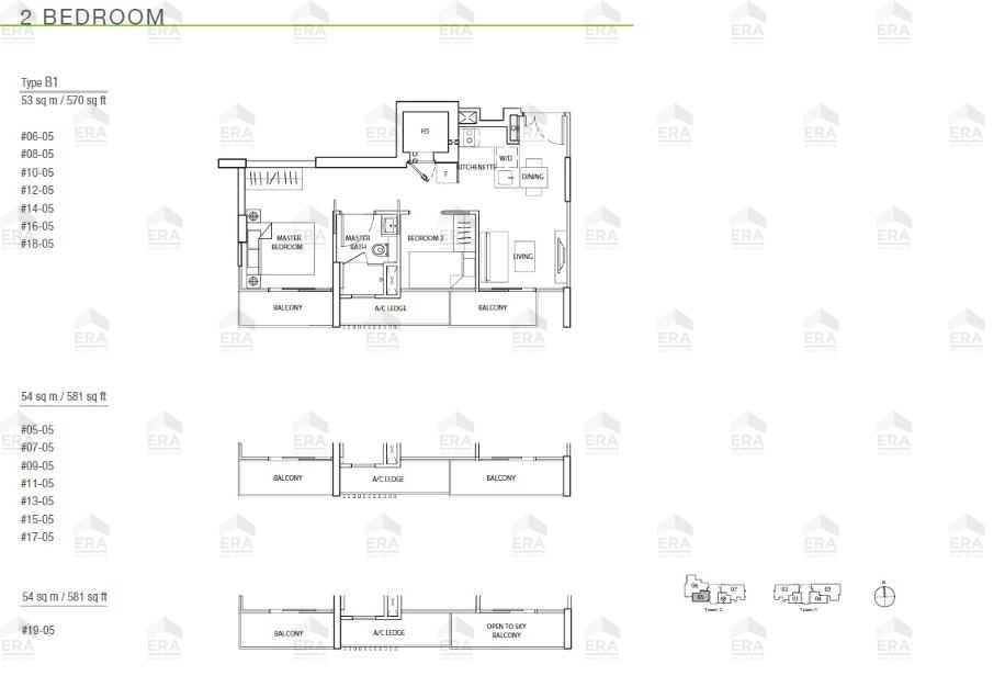 B1 · 581 sqft floor plan