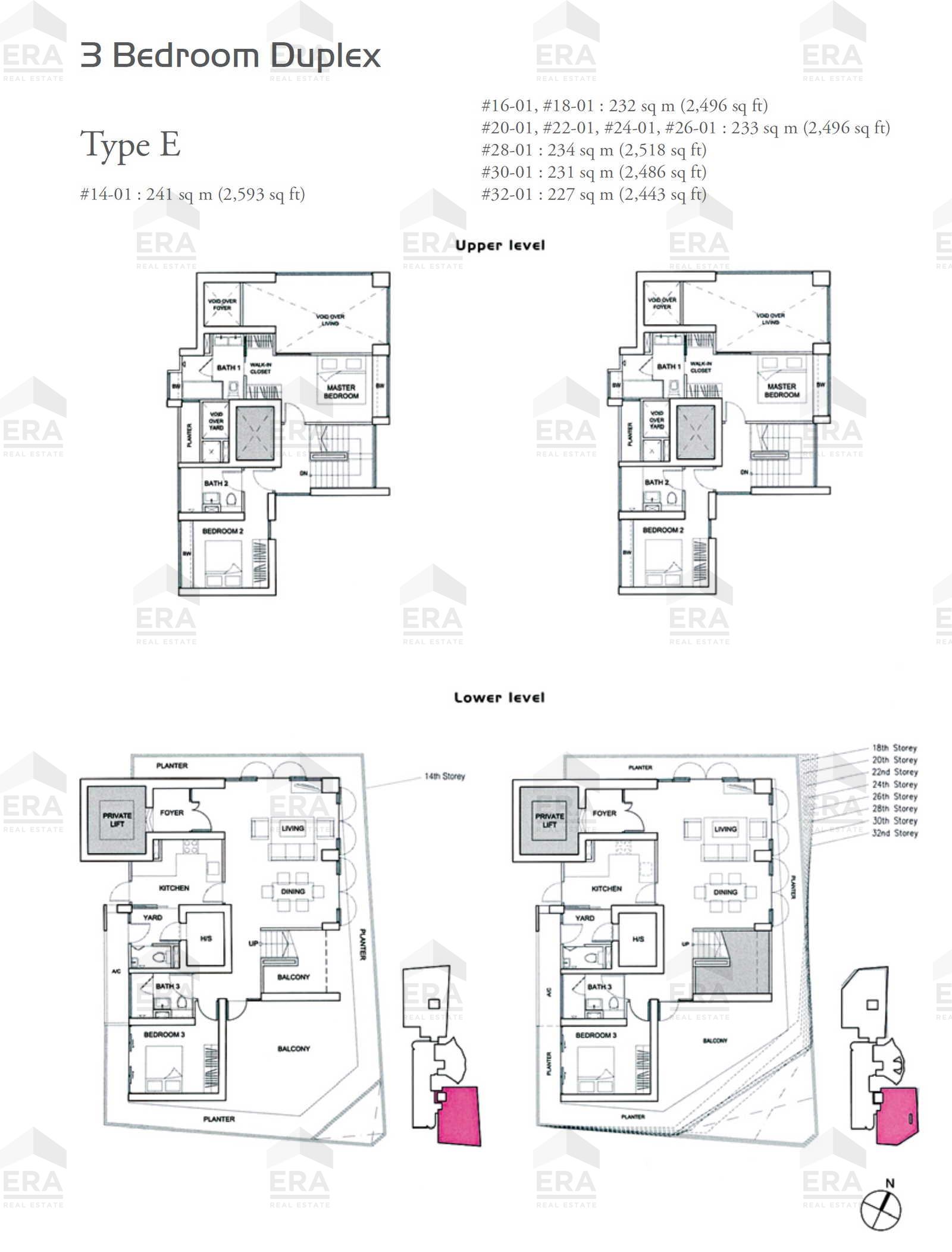 E · 2,593 sqft floor plan